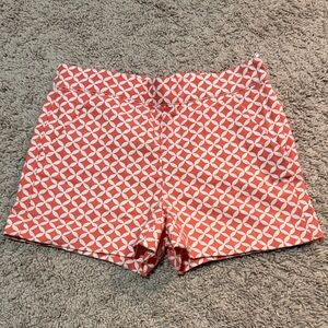 Janie and Jack Coral and White Geometric Women's Shorts